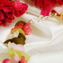 Schmuck-Set Röslein klein, Detailansicht vom versilberten Hakenverschluß