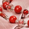 Schmuck-Set Rosenmarie, Nahaufnahme der Glas- und Lampenperlen