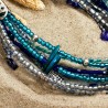 Armband Wasserwelt, Nahaufnahme der Rocailles, Perlmutt- und Metallperlen