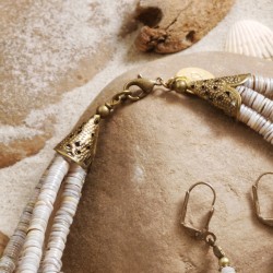 Schmuck-Set Green Star Shell, Detailansicht vom Kettenverschluß