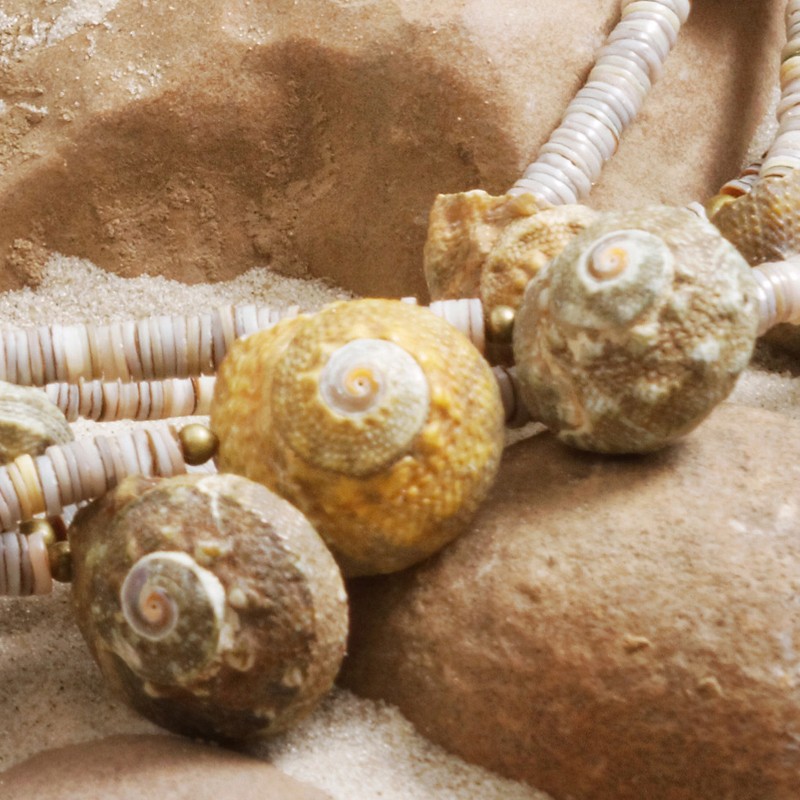 Schmuck-Set Green Star Shell, Nahaufnahme der Halskette vorn