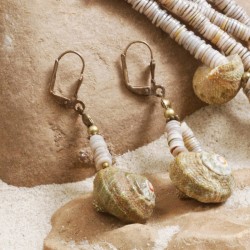 Schmuck-Set Green Star Shell, Nahaufnahme der Ohrringe