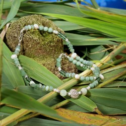 Schmuck-Set Aquarius, Gesamtansicht von Halskette und Armband Schmuck-Set Aquarius, Gesamtansicht von Halskette und Armband