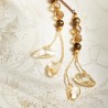 Schmuck-Set Cognac und Champagner, Detailansicht vom Kettenanhänger