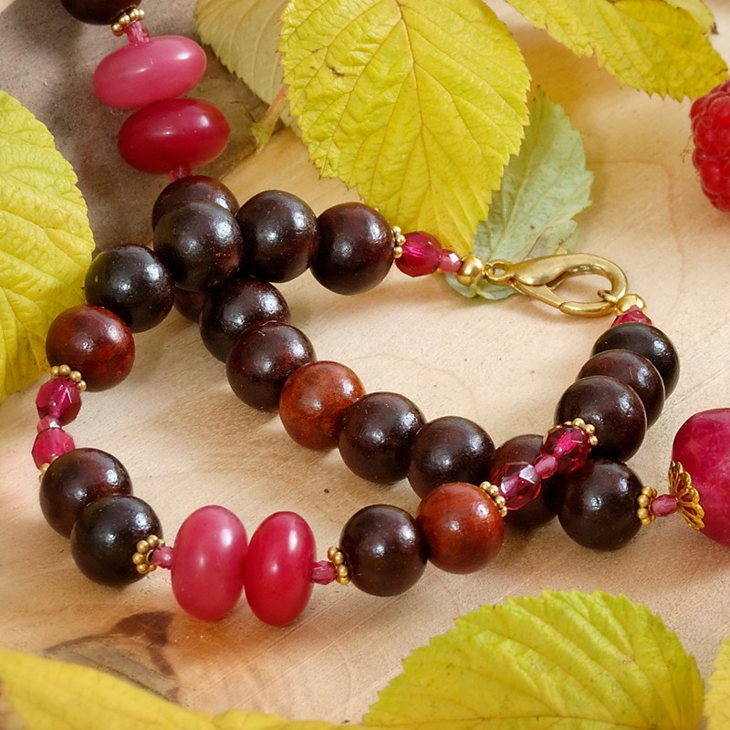 Schmuck-Set Himbeergeist, Detailansicht vom Armband Schmuck-Set Himbeergeist, Detailansicht vom Armband