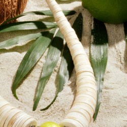 Schmuck-Set Kokos und Limette, Detailansicht der Kokosholzperlen Schmuck-Set Kokos und Limette, Detailansicht der Kokosholzperlen
