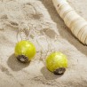Schmuck-Set Kokos und Limette, Nahaufnahme der Ohrringe