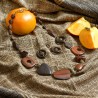 Schmuck-Set Diospyros, Gesamtansicht von Halskette und Ohrringen