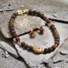 Schmuck-Set Ammonit, Gesamtansicht von Halskette und Ohrringen
