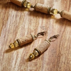 Schmuck-Set Tamarinde, Nahaufnahme der Ohrringe