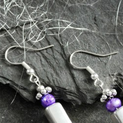 Ohrringe Silberbarren, Detailansicht der versilberten Ohrhaken