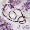 Schmuck-Set Florence aus Gablonzer Glas, Amethyst und Rosenquarz, Gesamtansicht von Halskette und Armband