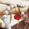 Schmuck-Set Signatura aus mit Papier kaschierten Perlen, Detailansicht Kettenverschluß