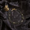 Halskette Maskenball aus facettierten Kristall- und böhmischen Glasperlen Maskenform, Gesamtansicht