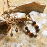 Schmuck-Set Chomolungma aus Lava, Achat und Apfelkoralle, Gesamtansicht von Armband und Ohrringen