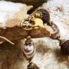 Schmuck-Set Chomolungma aus Lava, Achat und Apfelkoralle, Detailansicht vom Armbandverschluß