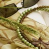 Schmuck-Set Libellentanz im Schilf aus Muschelkern- und Bleilristallperlen, mit kupferfarbenen Metallelementen