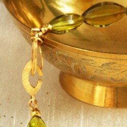 Schmuck-Set Golden Green, Detailansicht vom Kettenverschluß