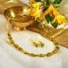 Schmuck-Set aus Kopal und Swarovski Crystal Pearls®